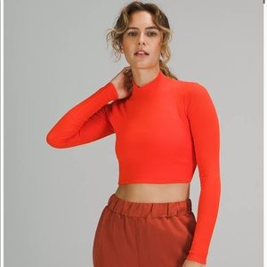 Lululemon LA open back mock neck long sleeves top